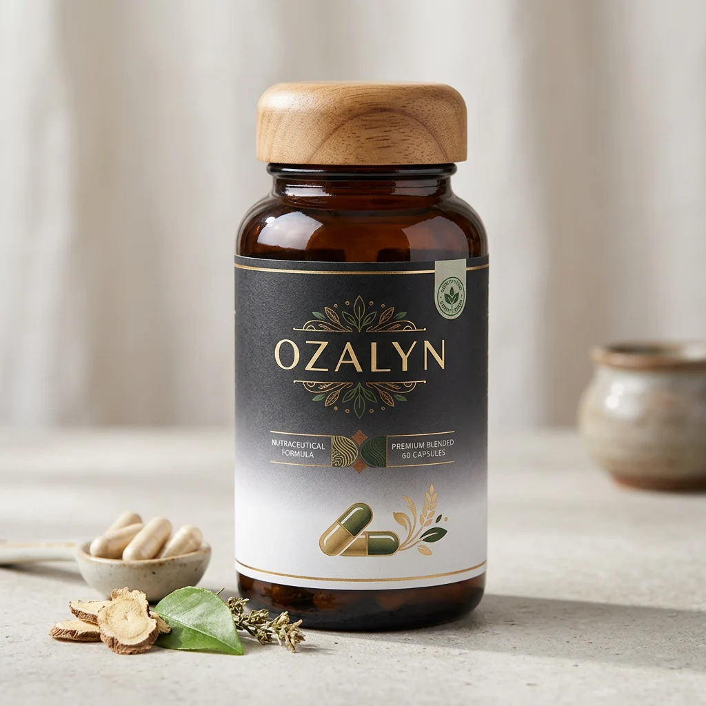 Ozalyn voedingssupplement flacon donkerpaars matte finish